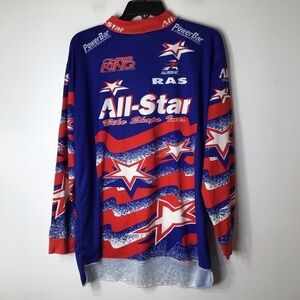 Aussie Allstars bike shop race short men large red white blue